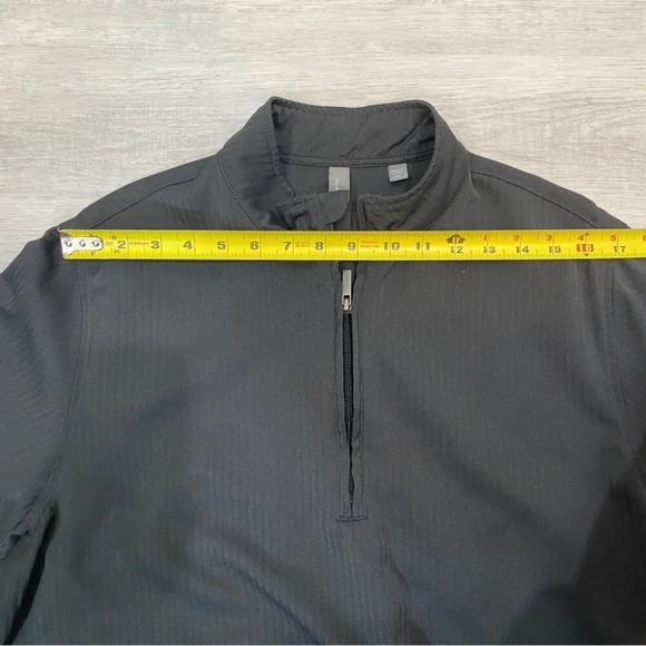 Ashworth Men's Golf Pullover 1/4 Zip M Grey Striped Performance Golf Jacket - Picture 13 of 16